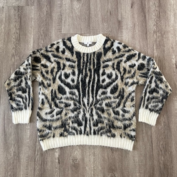 Nordstrom BP Animal Print Abstract Long Sleeve Sweater Size S - Picture 2 of 8